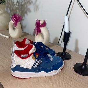 Suede blue Jordan 4s